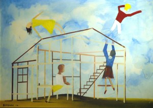 Charles Blackman, 'Children Playing' (1974)