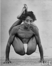 Indian Man Practicing Yoga - May 1949