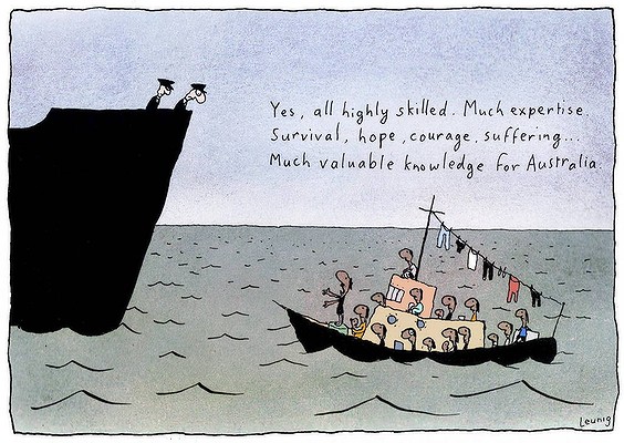 Leunig - Refugees