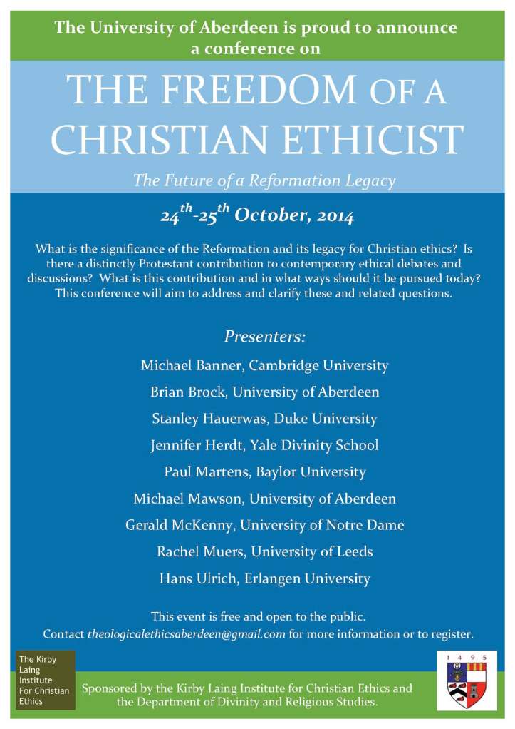 Theological Ethics Conference Aberdeen