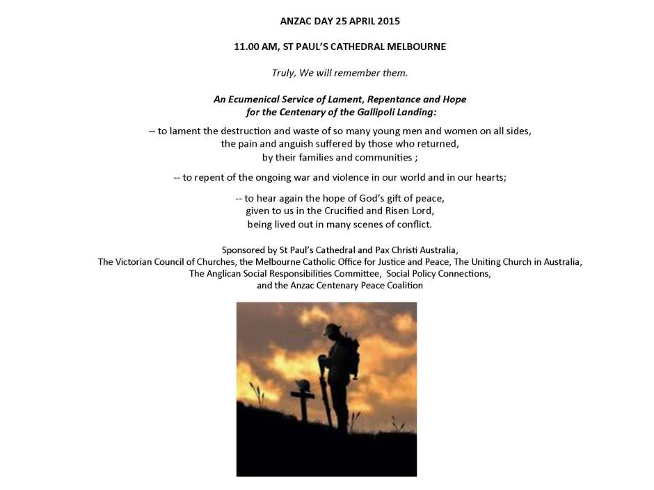 ANZAC Day service INVITE2015