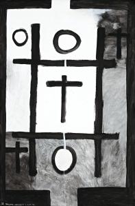 McCahon - NOUGHTS AND CROSSES, SERIES 2, NO. 2, 1976