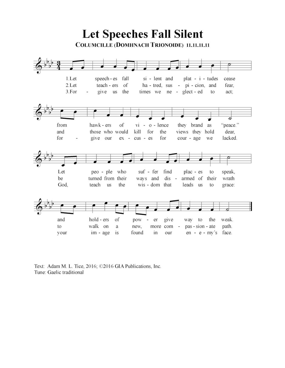 Let Speeches Fall Silent COLUMCILLE