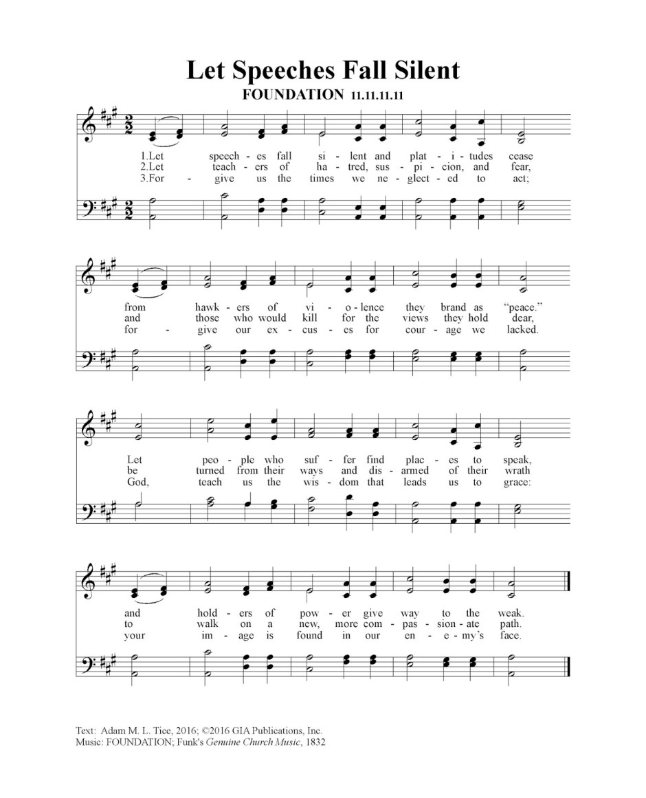 Let Speeches Fall Silent FOUNDATION