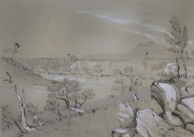 George Gilbert, Maribyrnong River (c. 1850)