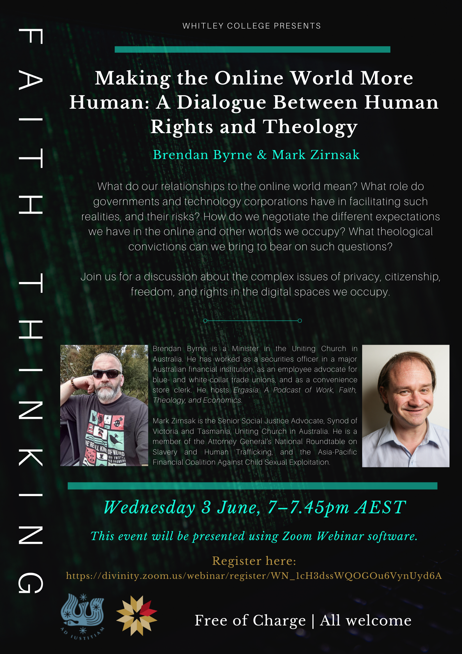 Making the Online World More Human - Faith Thinking Poster